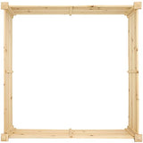 Sunnydaze 48-Inch Square Wood Raised Garden Bed - Outdoor Elevated Planter Box for Flower, Vegetable, and Herb Gardening Sunnydaze