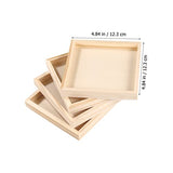 Unomor 8 Pcs Toys Puzzle Wooden Trays Unfinished Wood Serving Unfinished Wood Tray Unfinished Wooden Tray Toy Holder Wood Serving Tray Sundries Unomor