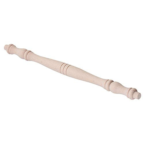 Mxfans 4 pieces Unfinished Wood Natural Cutout Wooden Spindle 27.5cm Length Mxfans