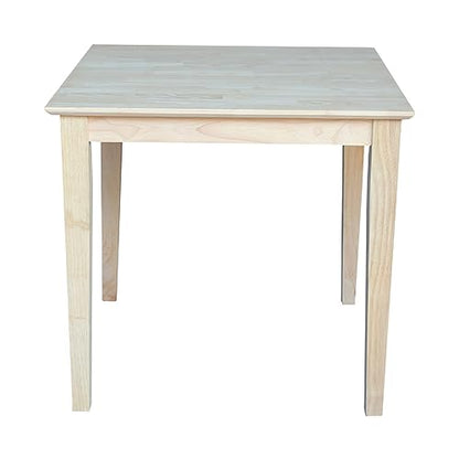 International Concepts Square Solid Wood Top Table with Shaker Legs, 30-Inch
