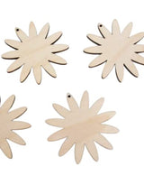 ALL SIZES BULK (12pc to 100pc) Unfinished Wood Wooden Laser Solid Flower Daisy Sunflower Dangle Earring Jewelry Blanks Charms Shape Crafts Made in Texan Wood Crafts