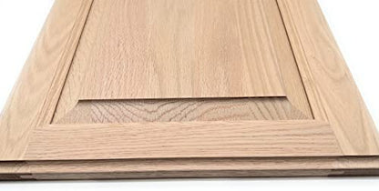 ONESTOCK 12W x 24H Unfinished Oak Kitchen Cabinet Door Replacement, Raised Panel Red