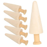 NOLITOY 18 Pcs Easter Wooden Unfinished Wood Easter Fairy Gardens Wooden Peg Dolls Unfinished Wood Trees for DIY Crafts Terrarium Statue Unfinished NOLITOY