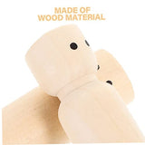 Abaodam 10pcs Painted Wooden Doll Unfinished Wood Craft Dolls Wooden Peg Figures Wooden Family Dolls Peg Dolls Unfinished Wooden Peg Doll Unfinished Abaodam