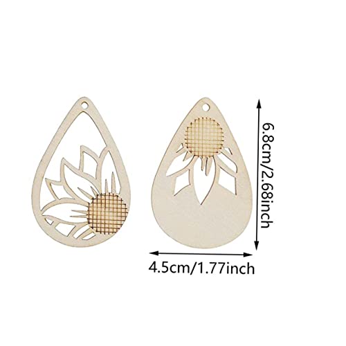 COHEALI 3 Sets Wooden Earrings Unfinished Wooden Earring Making Kit Earring Hooks for Jewelry Making African Jewelry Findings Earring Posts for COHEALI