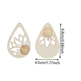 COHEALI 3 Sets Wooden Earrings Unfinished Wooden Earring Making Kit Earring Hooks for Jewelry Making African Jewelry Findings Earring Posts for COHEALI