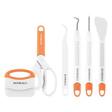 DOOHALO Vinyl Weeding Tools for Cricut Tools Crafting Basic Accessories Set Kit for Silhouette Weeding Scraper Spatula Tweezers Scissors Basic Tools DOOHALO