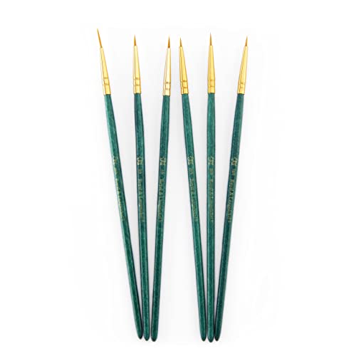 Royal & Langnickel Royal Zip N' Close Gold Taklon Detail 6-Piece Brush Set - WoodArtSupply