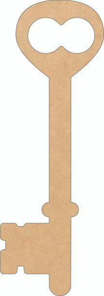 Unfinished Blank Wooden Key 5" Cutout, Paintable VBS 1/4" MDF Craft