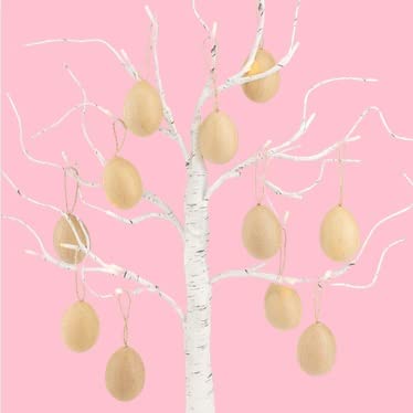 Pack of 12 Paper Mache Egg Ornaments by Factory Direct Craft - DIY Unfinished Blank Papier Mache Easter Eggs to Paint and Decorate (Size- 2-1/4" - WoodArtSupply