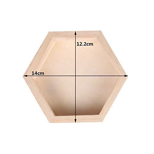 lasenersm 1pc Wooden Necklace Jewelry Display Tray Hexagon Solid Wooden Jewelry Tray Trinkets Storage Tray Jewelry Storage Display Holder for - WoodArtSupply