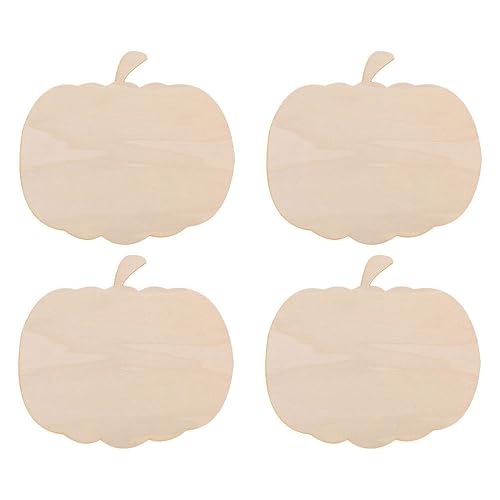 Wooden 4pcs Wooden Pumpkin Cutout Unfinished Thanksgiving Pumpkin Wooden Decorations Halloween Blank Craft Pumpkin Ornaments for DIY Halloween Yardwe