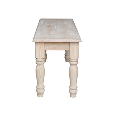 International Concepts Farmhouse Bench, Unfinished IC International Concepts