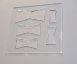 Bow Tie Router Templates,Classic Bow Tie Inlay Acrylic Router Template,Butterfly Inlay Templates,Router Templates for Woodworking (7.75x7.75") Yuxuanish