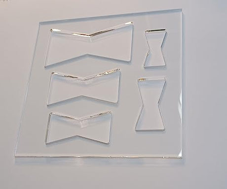 Bow Tie Router Templates,Classic Bow Tie Inlay Acrylic Router Template,Butterfly Inlay Templates,Router Templates for Woodworking (7.75x7.75") Yuxuanish