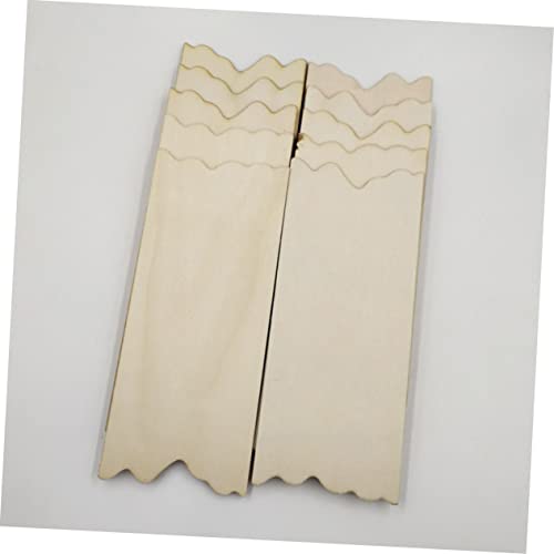 VILLFUL 24pcs DIY Rectangular Wood Board Hanging Board Registration Unfinished Wood Slice Wood Blank Plaque Craft Boards for Signs Blank Wood Chips VILLFUL