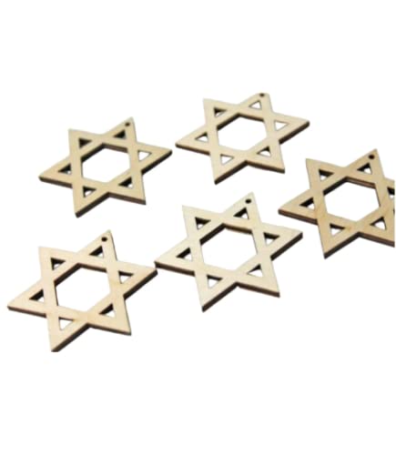 Unfinished Jewish Star of David Laser (Many Size & Quantity Choices) Cutout Dangle Earring Jewelry Blanks Charms Shape Crafts Made in Texas Wood - WoodArtSupply