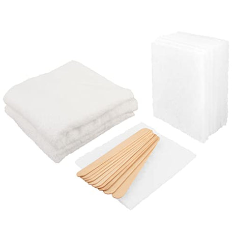 22 Piece Wood Finish Applicator Bundle • Includes 10 White Non-Woven Pads 2 Terry Cloth Buffing Towels and 10 Stirring Sticks for Applying Finishes • Peachtree Woodworking Supply