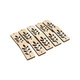 ALL SIZES BULK (12pc to 100pc) Unfinished Wood Laser Flower Leaf Cutout Bar Bars Rectangle Dangle Earring Jewelry Blanks Shape Crafts Made in Texas Texan Wood Crafts