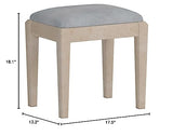 Unfinished Solid Wood Vanity Bench with Microfiber Upholstered Seat IC International Concepts