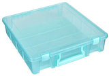 ArtBin 6955AA Super Satchel 1-Compartment Box, Art & Craft Organizer, 1-Pack, Translucent Aqua ArtBin