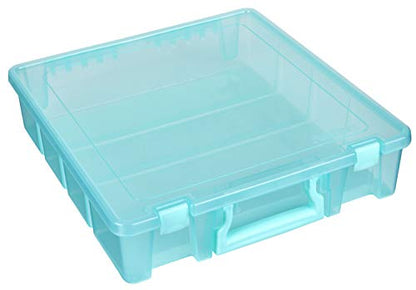 ArtBin 6955AA Super Satchel 1-Compartment Box, Art & Craft Organizer, 1-Pack, Translucent Aqua - WoodArtSupply