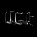 Acrylic Pen Holder 4 Compartments Clear Pencil Holder Organizer Makeup Brush Holder HSYMQ