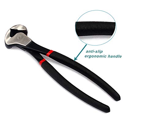 Guitar Fretwire and Bridge Pins Puller, 8-Inch End Cutting Plier for Fret Wire Work, Specially Hardened Stainless Steel Jaws, Cuts Wire and String LAMSAM