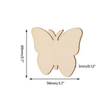 20 Pcs Butterfly Shaped Unfinished Wood Slices Wooden Embellishments for DIY Craft Projects Teensery