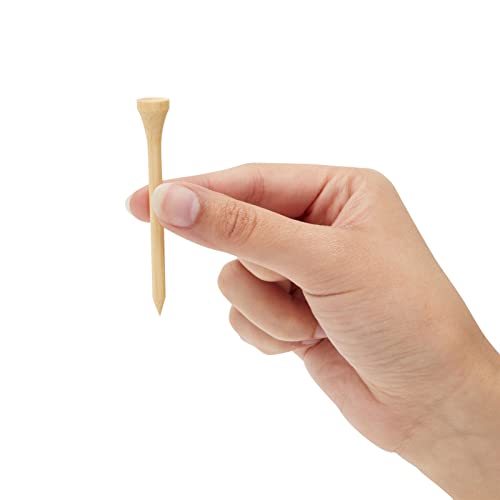 Juvale 300 Pack Bamboo Golf Tees in Bulk (2 3/4 inch, Natural Wood Color) Juvale