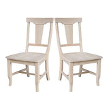 IC International Concepts Panel Back Chair, Unfinished International Concepts