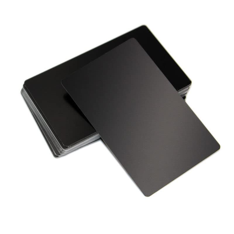Laser Engraving Blank Cards, Silver Thick Printing Blank Laser Engraving Aluminum Sublimation Metal Business Name Cards For House Office Customer Diy Wokyo