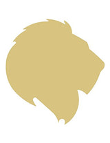 Lion Head Cutout Unfinished Wood Animal Zoo Wildlife Safari Door Hanger Kids Craft MDF Shaped Canvas Style 1 Diverse Woodworking