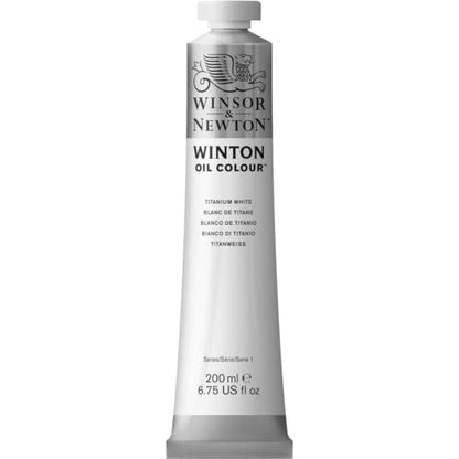 Winsor & Newton Winton Oil Colours 200 ml titanium white 40 - WoodArtSupply