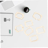Operitacx 20pcs Small Photo Frame Wooden Shapes to Paint Blank Graffiti Cutouts Unfinished Wood Slices Undyed Photo Frame Pendants Wooden Picture Operitacx