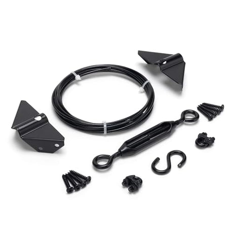 SANKINS Anti-Sag Gate Kits for Wooden Fence, Black Gate Support Cable Kit Hardware, Gate Sag Frame Kit Hardware for Wooden Fence, Wood Gate Door SANKINS