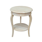 International Concepts Cambria Round End Table, Unfinished IC International Concepts