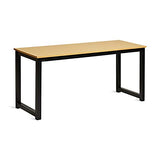 Decoholic Modern Computer Desk 63” Large Workstation Office Desk Computer Table Study Writing Desk for Office Home, with Leg Bars,Industrial Decoholic