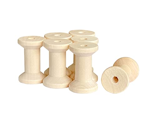 40-Pack Unfinished Wood Spools Large Wooden Spools for Crafts (2x1-3/8 in)