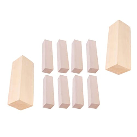 MILISTEN 10 Pcs Carved Wooden Strips Unfinished Wood Blocks for Crafts Carving Blocks Craft Wood Blank Blocks Wood Bass Carving Blocks Wood Decor Milisten