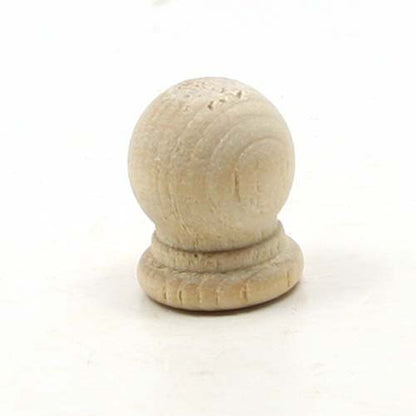 Mylittlewoodshop Pkg of 25 - Finial Dowel Cap - 3/4 inches Tall with 1/4 inch Hole Unfinished Wood (WW-DC8052-26)