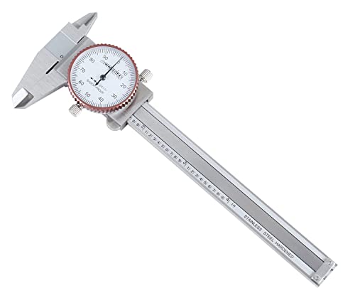 Accusize Industrial Tools 0-4 inch by 0.001 inch Precision Dial Caliper, Stainless Steel, in Fitted Box, P920-S214 Accusize Industrial Tools
