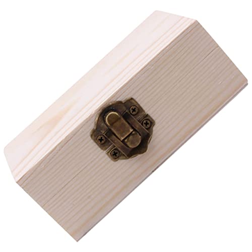 ARTIBETTER 4pcs Box wooden box craft storage unfinished wood crates book shelf decor retro jewelry case desk topper jewelry organizer tray tabletop ARTIBETTER