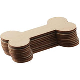 hobbyhub 50Pcs Blank Dog Bone Shape Wood Chips,Unfinished Wood for DIY Crafts Decor hobbyhub