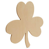 St Patricks Day Decorations, Unfinished Wood Shamrock Cutout, 12 Inches, Wooden Clover Décor, Pack of 3, by Woodpeckers Woodpeckers