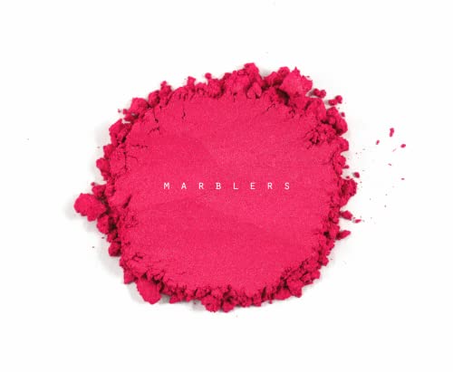 MARBLERS Mica Powder Colorant [Hot Pink] 1oz (28g) | Cosmetic Grade | Epoxy Resin Pigment | Dye | Non-Toxic, Vegan, Cruelty-Free | Lip Gloss, Nails, MARBLERS