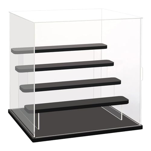 Choowin 5-Tier Clear Acrylic Display Case Display Box Display Stand with Door,Countertop Display Case for Collectible Mini Action Figure,Dustproof