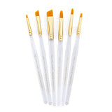 Royal & Langnickel Royal Zip N' Close Gold Taklon Clear Acrylic Filbert and Angular 7-Piece Brush Set Royal & Langnickel