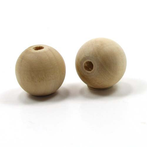 Mylittlewoodshop - Pkg of 25 - Bead Round - 5/8 inches in Diameter and 5/32 Hole Unfinished Wood(WW-WW-BE1050-26) - WoodArtSupply