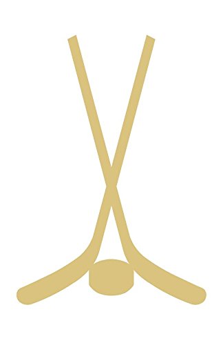 Hockey Stick Cutout Unfinished Wood Home Sports Decor Kids Room Locker Room Door Hanger MDF Shape Canvas Style 3 Diverse Woodworking